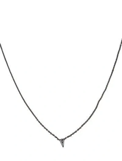 Pre-owned Eva Fehren 18k Diamond Pendant Necklace, 17.75" In Multi