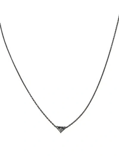 Pre-owned Eva Fehren 18k Diamond Pendant Necklace, 17.75" In Multi
