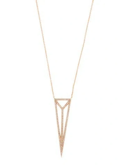 Pre-owned Eva Fehren 18k Diamond Pendant Necklace, 25.25" In Multi