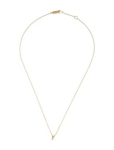 Pre-owned Eva Fehren 18k Diamond Prism I Pendant Necklace, 17" In Multi