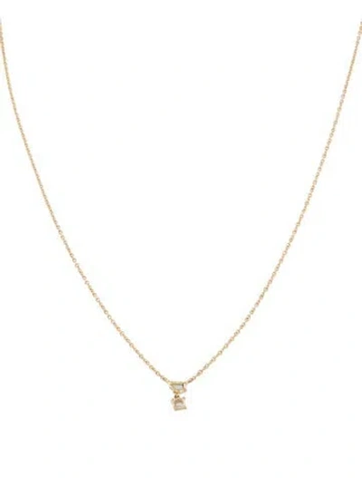 Pre-owned Eva Fehren 18k Diamond Prism Ii Pendant Necklace, 19" In Multi