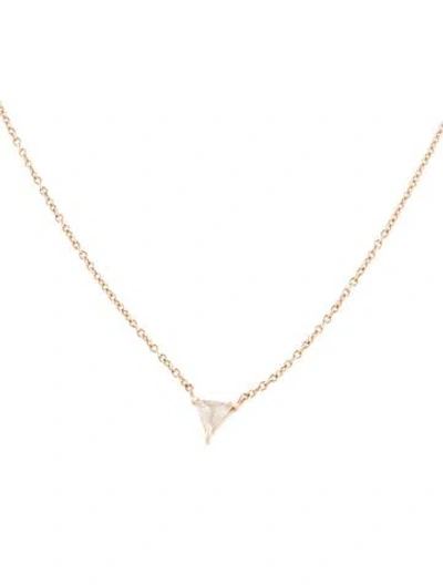 Pre-owned Eva Fehren 18k Diamond Prysm Pendant Necklace, 18" In Multi