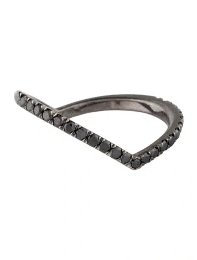 Pre-owned Eva Fehren 18k Diamond Sergeant Band In Multi