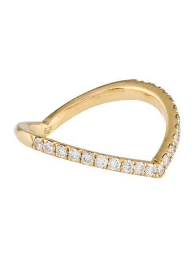 Pre-owned Eva Fehren 18k Diamond Sergeant Band Ring In Multi
