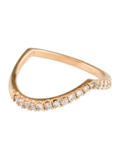 Pre-owned Eva Fehren 18k Diamond Sergeant Band Ring In Multi