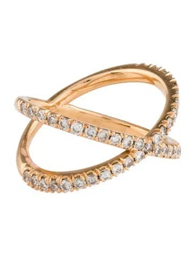 Pre-owned Eva Fehren 18k Diamond Shorty Band Ring In Multi