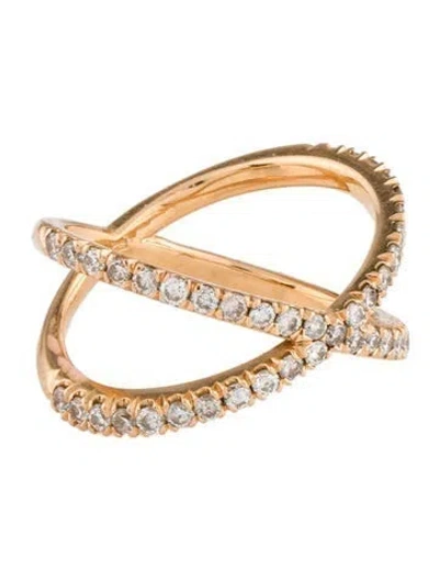 Pre-owned Eva Fehren 18k Diamond Shorty Band Ring In Multi