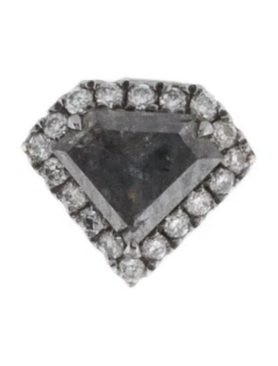 Pre-owned Eva Fehren 18k Diamond Single Stud Earring In Multi