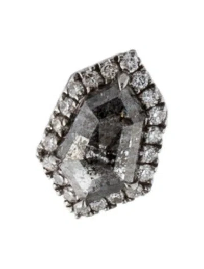 Pre-owned Eva Fehren 18k Diamond Single Stud Earring In Multi