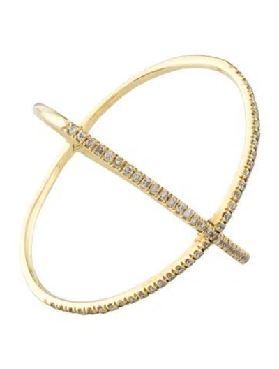Pre-owned Eva Fehren 18k Diamond The X Ring In Multicolor