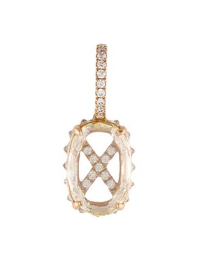 Pre-owned Eva Fehren 18k Diamond Undercover Pendant In Multi