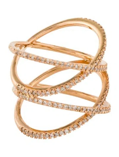 Pre-owned Eva Fehren 18k Diamond Xx Ring In Multi