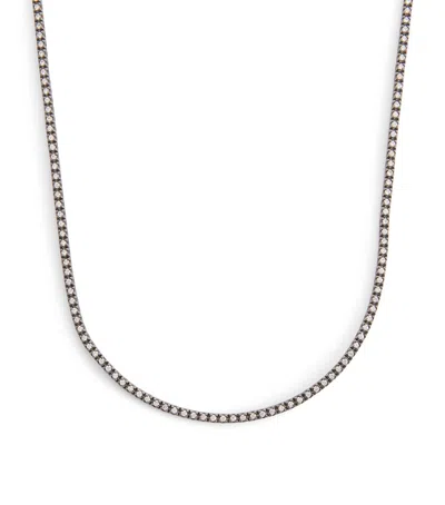 Eva Fehren Black Gold And Diamond Line Necklace