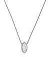 Eva Fehren Black Gold And Diamond Prism Necklace In White