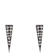 Eva Fehren Blackened White Gold And Diamond Fringe Stud Earrings In Black