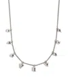 Eva Fehren Blackened White Gold And Diamond Prism Necklace In Black