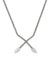 Eva Fehren Blackened White Gold And Diamond X Necklace In Black