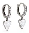 Eva Fehren White Gold And Diamond Shield Earrings In Black