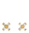 Eva Fehren Yellow Gold And Diamond Exploding X Stud Earrings In Gold