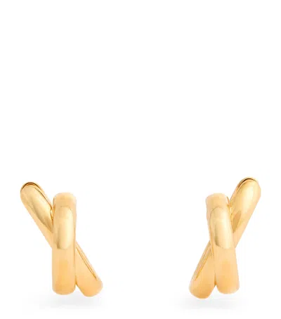 Eva Fehren Yellow Gold Axis Hoop Earrings