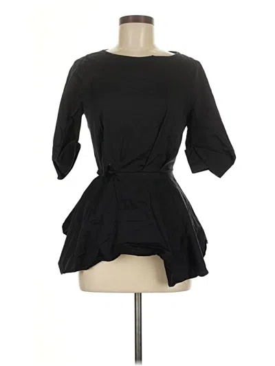 Pre-owned Eva Franco 3/4 Sleeve Blouse In Black