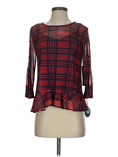 Eva Franco 3/4 Sleeve Blouse In Red
