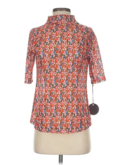 Pre-owned Eva Franco 3/4 Sleeve Blouse In Orange