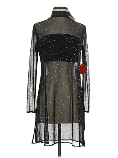 Eva Franco 3/4 Sleeve Top Black Mock Neckline Tops