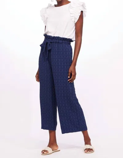 Eva Franco Adalyn Cropped Pants In Indigo In Multi