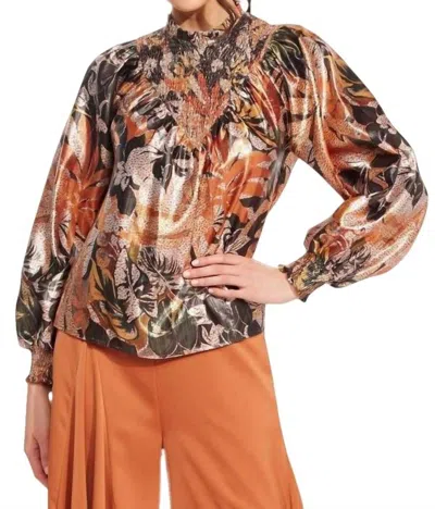 Eva Franco Amalia Top In Glitter Bloom In Multi