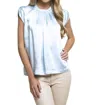 Eva Franco Annik Satin Blouse In Skyblue