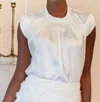 Eva Franco Annik Satin Blouse In White