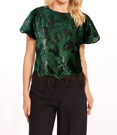 Eva Franco Arlen Absinthe Top In Christmas Green In Multi