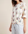 Eva Franco Beach Umbrella Pullover In Ivory In White