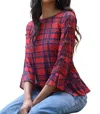 Eva Franco Belinda Top In Rachel Island Plaid In Multi