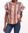 Eva Franco Berenice Top In Fiesta Stripes In Multi
