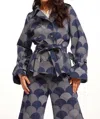 Eva Franco Brex Jacket In Atomic Denim In Multi