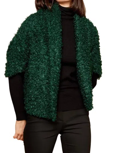 Eva Franco Celeste Cardigan In Emerald Moss In Multi