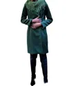 Eva Franco Chester Checked Double-breasted Coat In Green Dot In Green