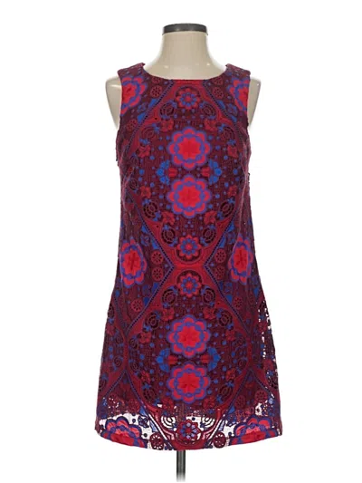 Pre-owned Eva Franco Cocktail Dress In Burgundy