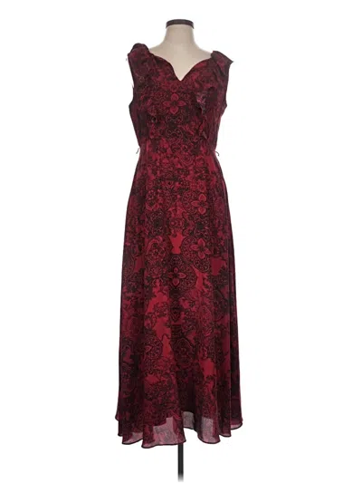 Pre-owned Eva Franco Cocktail Dress In Burgundy
