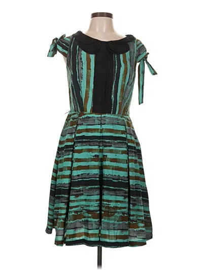 Pre-owned Eva Franco Cocktail Dress In Teal