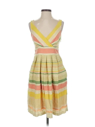 Pre-owned Eva Franco Cocktail Dress In Yellow
