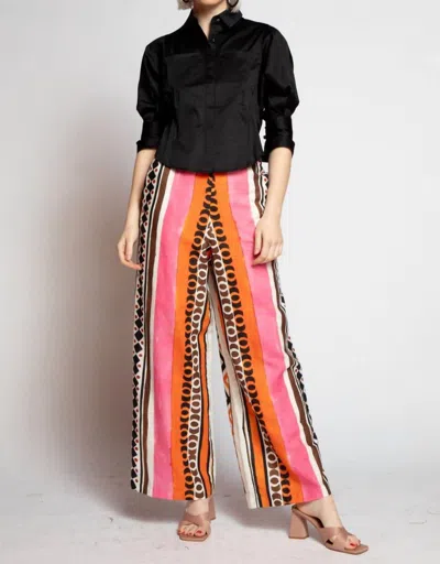 Eva Franco Cypress Pant In Tulum Stripe In Multi