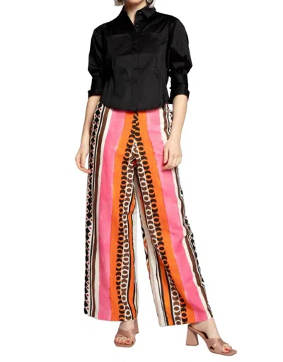 Eva Franco Cypress Pant In Tulum Stripe In Multi