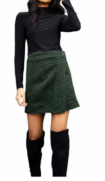 Eva Franco Dally Mini Skirt In Green Dot In Multi