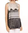 Eva Franco Dean Tunic Tank In Bogata Dot In Black