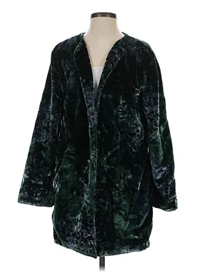 Pre-owned Eva Franco Faux Fur Jacket In Green