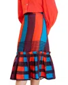 Eva Franco Flounced Midi Skirt