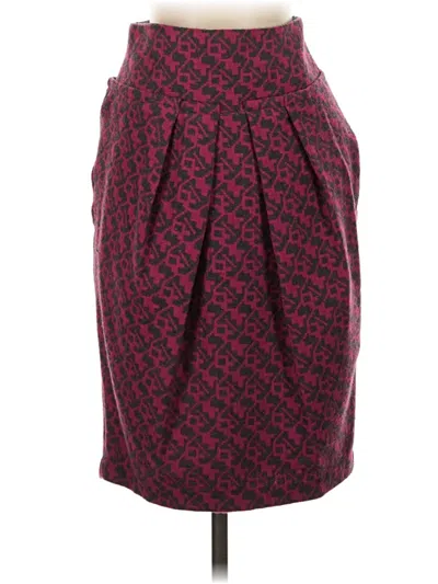 Pre-owned Eva Franco Formal Skirt In Burgundy